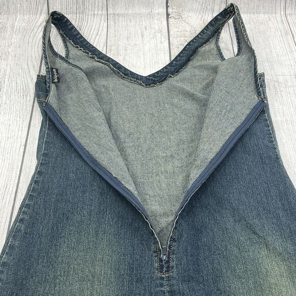 Raw Hem Maxi Denim Shirt Dress‎ Size S Sleeveless V-Neck Retro 90’ Y2K - Picture 7 of 10